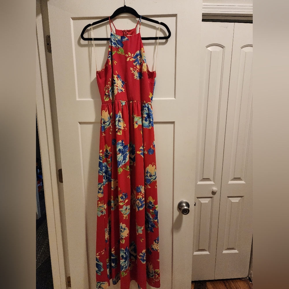 Everly - Pink Floral Maxi Dress